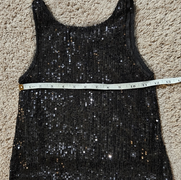 Zara Black Sequin Tank Top - Picture 9 of 11